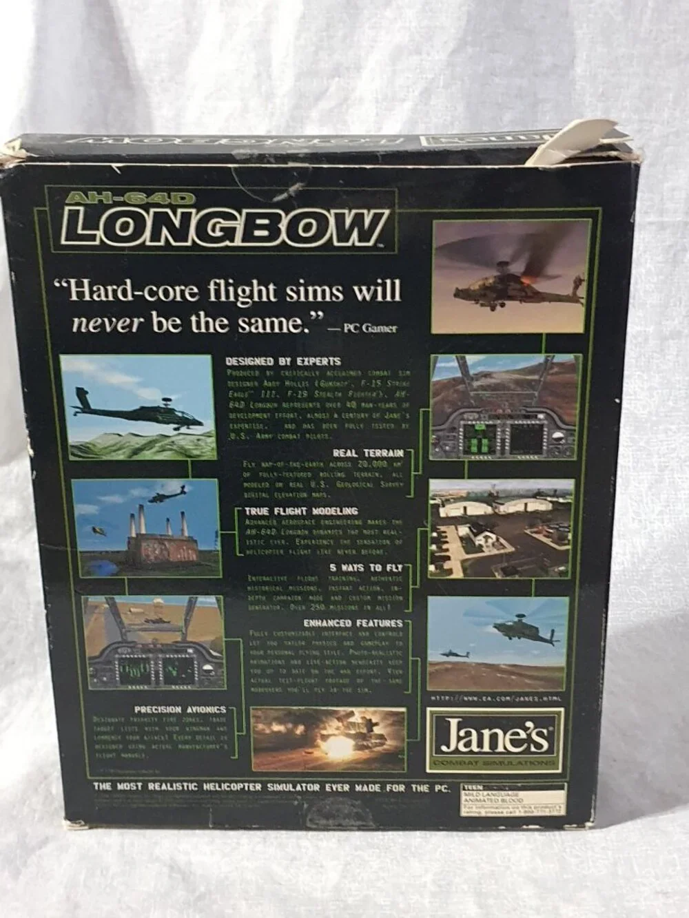 Jane's AH-64D Longbow Limited Ed. Big Box PC 1997 Complete CD ROM Classics